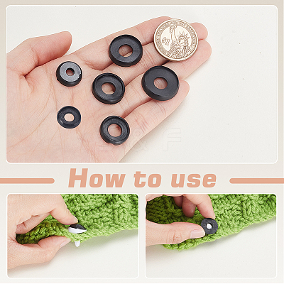 60Pcs 6 Styles Plastic Doll Craft Eyelid Accessories DOLL-GA0001-29-1