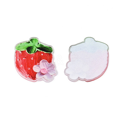 Transparent Printed Acrylic Cabochons TACR-N016-09-1