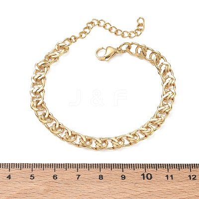 7MM 304 Stainless Steel Twisted Chain Bracelets SA-CBA2696-06G-1