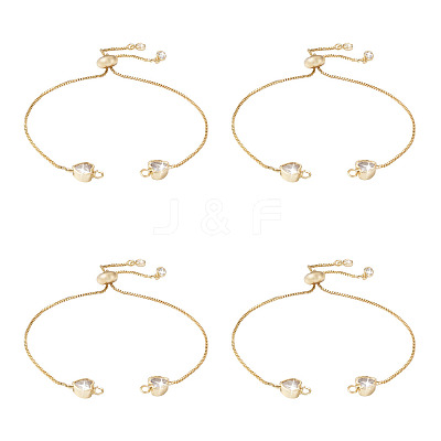 Rack Plating Adjustable Brass Slider Bracelets YS-TAC0001-13G-1