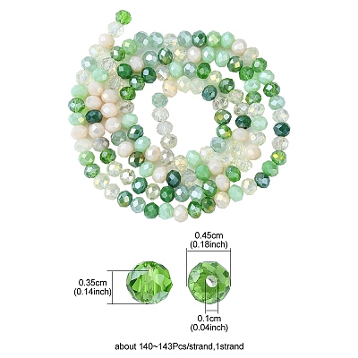 Electroplate Glass Beads Strands EGLA-yw0002-C02-1