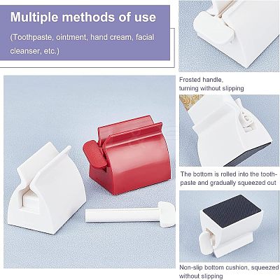 4Pcs 4 Style Plastic Toothpaste Squeezer AJEW-FH0001-73-1