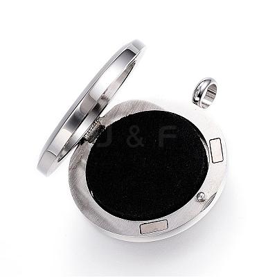 304 Stainless Steel Diffuser Locket Pendants STAS-D157-03I-1