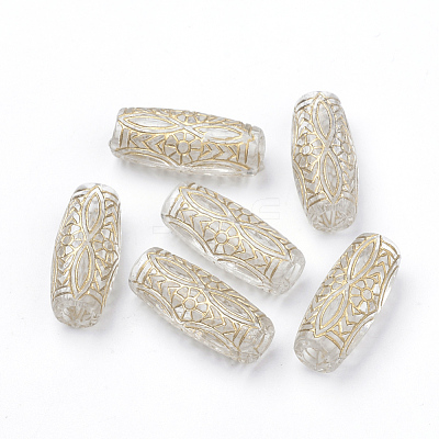 Plating Transparent Acrylic Beads X-PACR-Q115-49-1