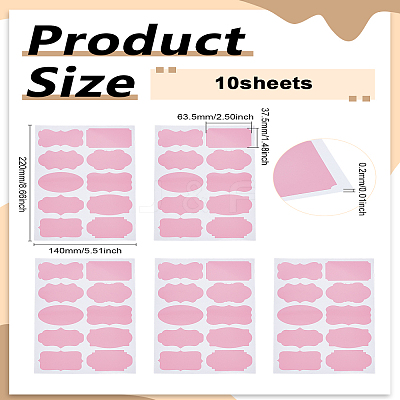 10 Sheets Paper Adhesive Stickers DIY-LP0006-19-1