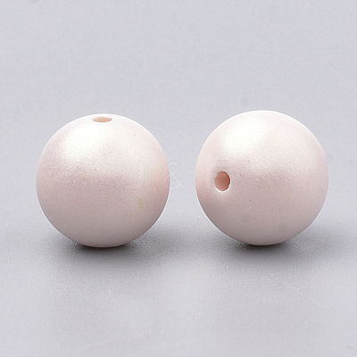 Spray Painted Style Acrylic Beads MACR-T010-10mm-06-1