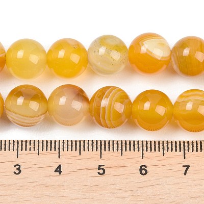 Natural Striped Agate/Banded Agate Beads Strands G-Z060-A01-C20-1