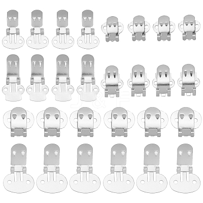 60Pcs 3 Style Iron Large Flat Blank Clips IFIN-PH0001-77-1
