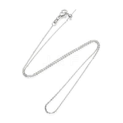 Brass Cable Chain Necklaces NJEW-E151-03P-1