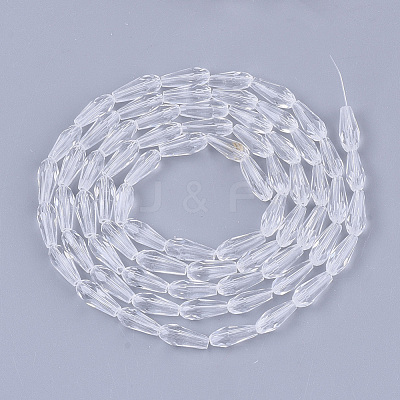 Transparent Glass Beads Strands GLAA-T009-004H-1
