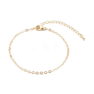 Brass Cable Chain Bracelets BJEW-JB06059-1
