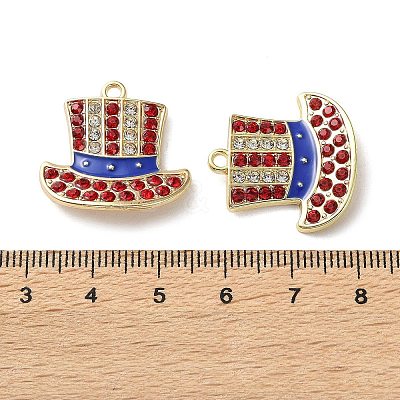 Independence Day Alloy Enamel Pendants X1-ENAM-I069-01G-02-1