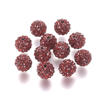 Polymer Clay Rhinestone Beads RB-K050-8mm-C05-1