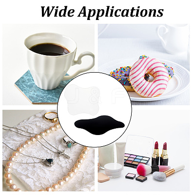 2Pcs 2 Colors Acrylic Cup Mats AJEW-DR0001-15-1