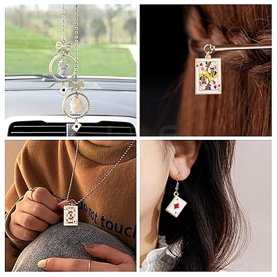 28Pcs 7 Styles Rack Plating Alloy Enamel Pendants ENAM-YW0005-62-1