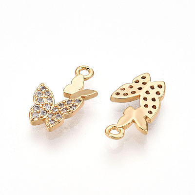 Brass Micro Pave Cubic Zirconia Pendants ZIRC-T016-25-1