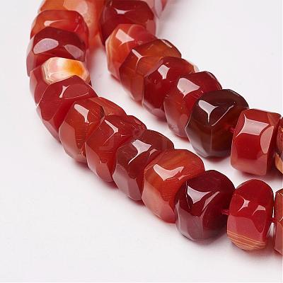 Natural Red Agate Agate Beads Strands G-D169-03D-1