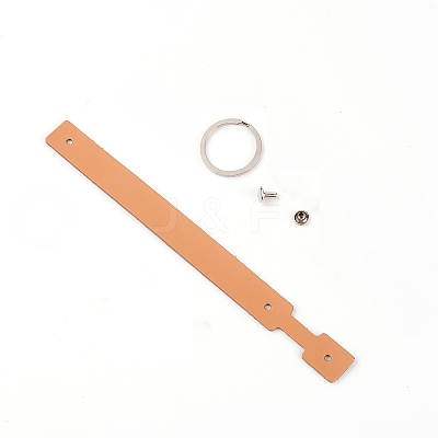 Cowhide Leather Keychain LS-KEYC-WH0018-39D-1