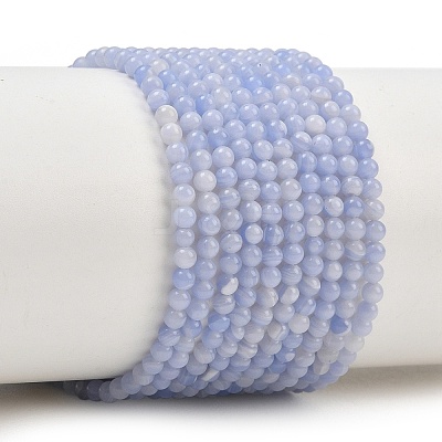 Dyed Synthetic Blue Lace Agate Beads Strands GG-CBA0389-A02-2mm-1
