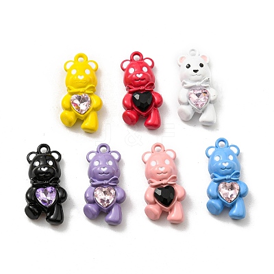 Spray Painted Alloy Enamel Pendants X-PALLOY-K010-25-1