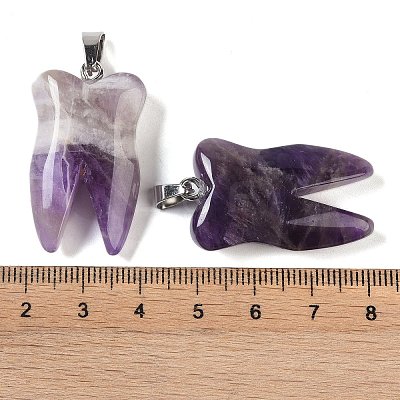 Natural Amethyst Pendants G-G115-01I-1