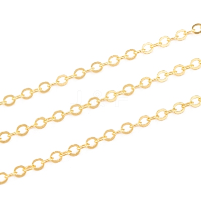 Brass Flat Oval Cable Chains CH030-G-1