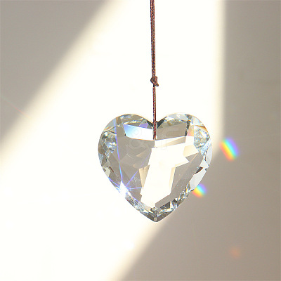 K9 Glass Heart Pendant Decoration PW-WG44731-01-1