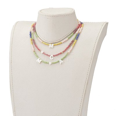 3 Layer Necklaces NJEW-JN03306-1