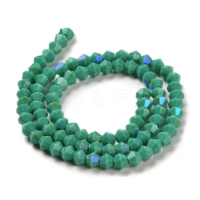 Opaque Solid Color Imitation Jade Glass Beads Strands GLAA-F029-P4mm-D07-1