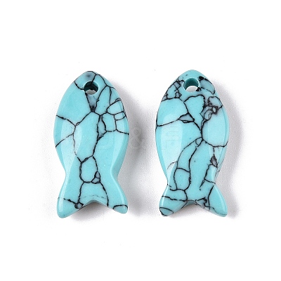 Synthetic Turquoise Pendants G-N342-106K-1