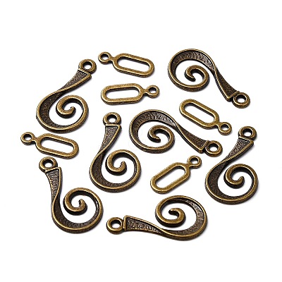 Tibetan Style Alloy Hook Clasps LS-MLF5077Y-NF-1