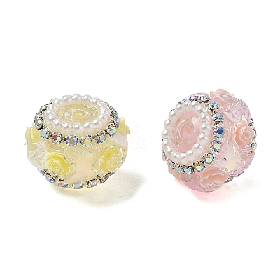 Acrylic & Resin & Rhinestone & Iron Beads AC-CBA30D1-01-1
