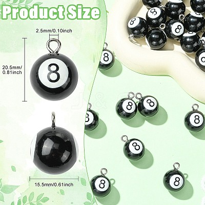 Opaque Resin Pendants RESI-CJC0015-34-1