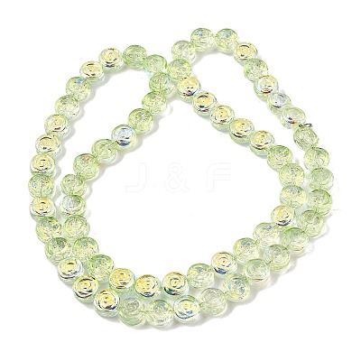 Electroplate Baking Paint Transparent Glass Beads Strands GL-CBA2ED2-05H-1