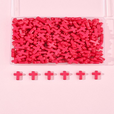 200Pcs Opaque Acrylic Beads SACR-FS0001-39E-1