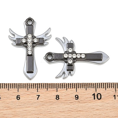 Alloy Rhinestone Pendants RB-CBA18BA-04EB-1