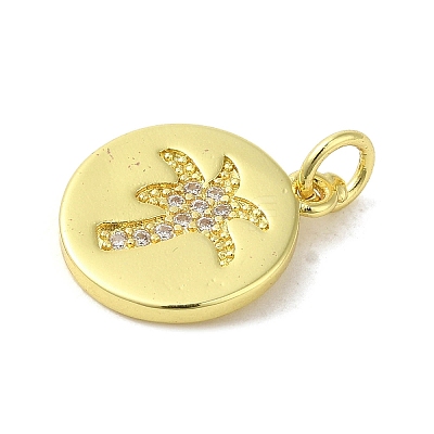 Brass Micro Pave Cubic Zirconia Pendants KK-M283-14C-01-1