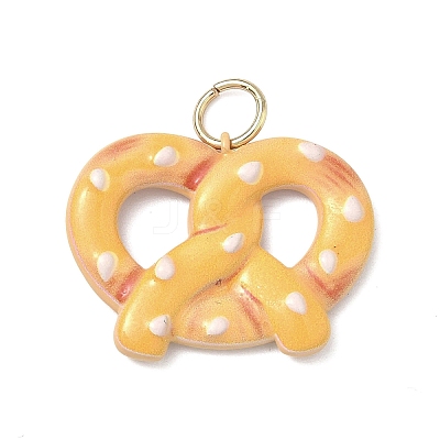 Cute Pretzel Shape Brass Enamel Pendants LS-ENAM-I086-02-1