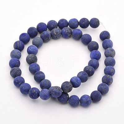 Natural Lapis Lazuli Round Beads Strands G-D660-8mm-1