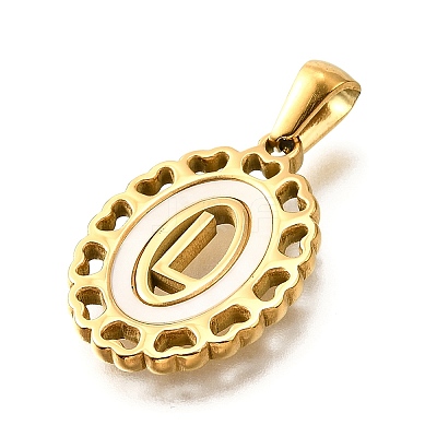 Golden 304 Stainless Steel Pendants STAS-K300-02G-L-1