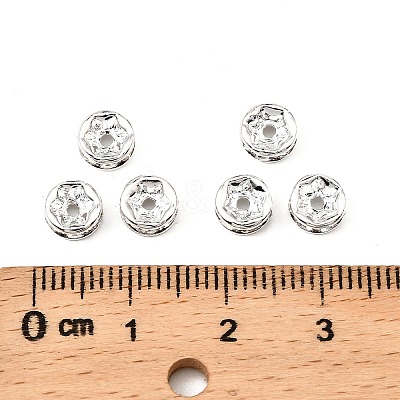 Brass Rhinestone Spacer Beads X-RB-A014-Z6mm-01S-NF-1