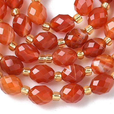 Natural Banded Agate Beads Strands G-F809-A37-01-1