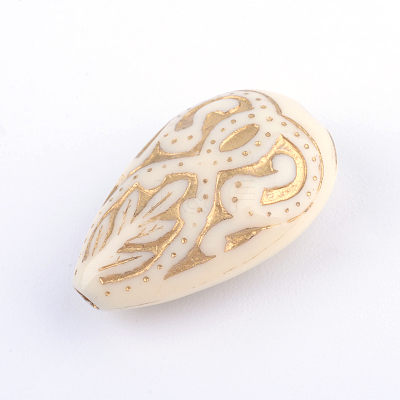 Teardrop Plating Acrylic Beads X-PACR-Q102-151A-1