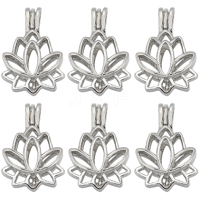 10Pcs Alloy Diffuser Locket Pendants FIND-SC0008-35-1