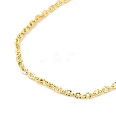 Brass Cable Chain Adjustable Slider Necklaces NJEW-B119-09G-1