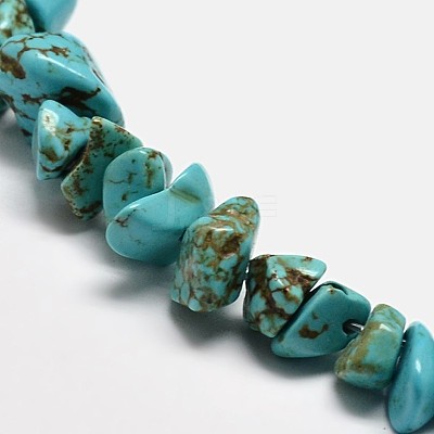 Chips Synthetic Turquoise Beads Strands X-G-N0134-08A-1
