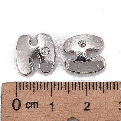 Letter Slider Beads for Watch Band Bracelet Making ALRI-O012-H-NR-1
