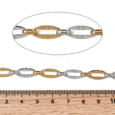 Two Tone 304 Stainless Steel Dapped Chains CHS-K018-44GP-1