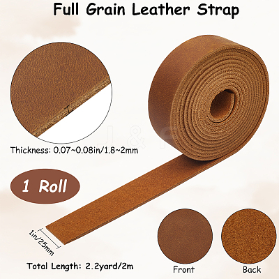 2M Flat AB Grade Cowhide Leather Cord AJEW-WH0479-73F-02-1