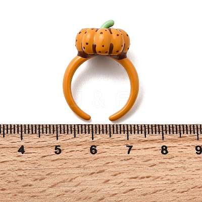 Brass Enamel Cuff Rings for Women RJEW-A087-01A-1